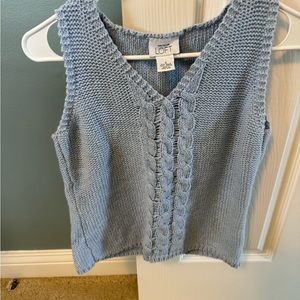 Ann Taylor Ramie/Cotton Light Blue Top. Size Small. Like New